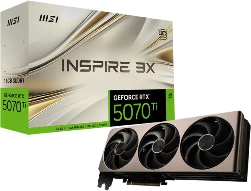 Kartelë grafike MSI GeForce RTX 5070 Ti Inspire 3X OC 16GB GDDR7 DLSS4 