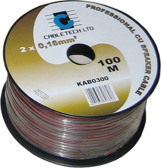 Аудио кабел за звучник Cabletech KAB0310, 2x0.75mm, црн