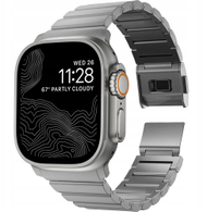 Rrip ore Nomad Titanium Band për Apple Watch 45 49mm, titan, ngjyrë argjend