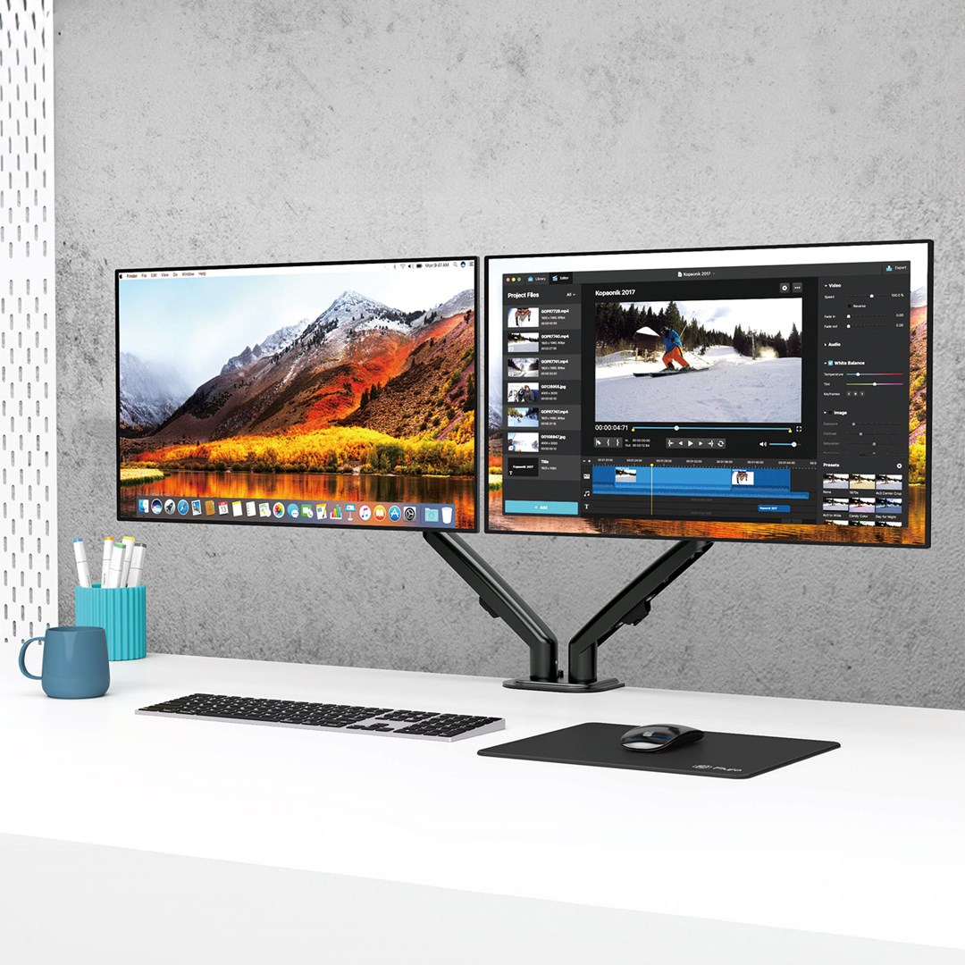Mbajtëse dyshe monitori Maclean MC-861N, 13-27", e zezë