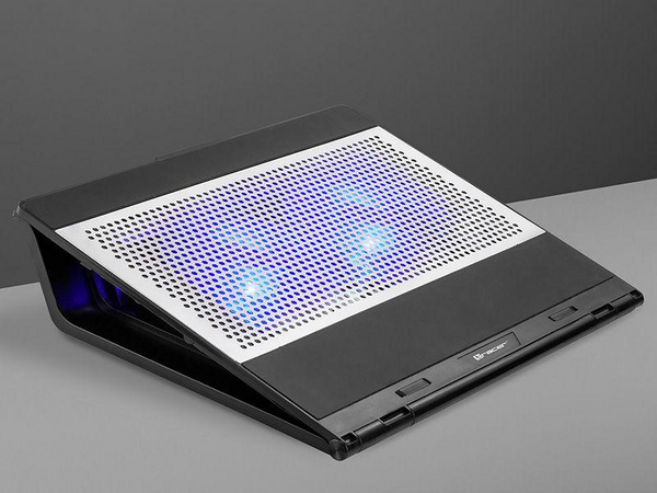 Ладилник за лаптоп Tracer Officer TRASTA46890, 17\", 2 вентилатори, сино ЛЕД