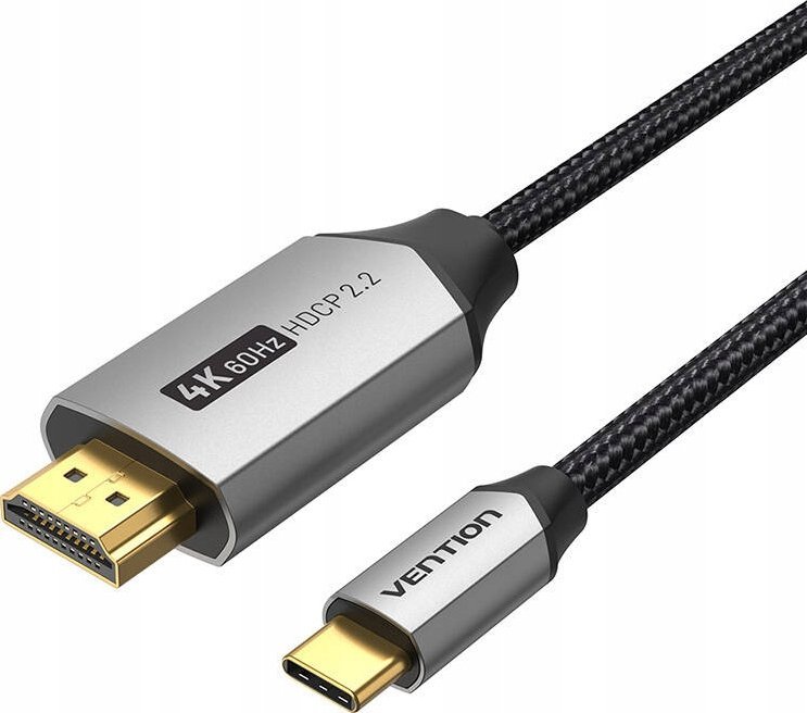 Kabllo Vention USB C në HDMI, 2m, 4K 60Hz, e zezë