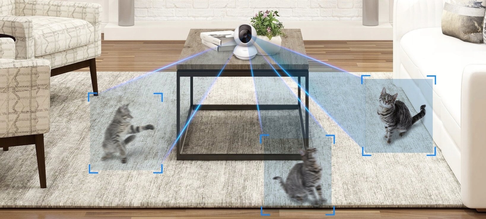 Kamerë IP Wi-Fi TP-Link Tapo TC71, 2K 3MP, PT, e bardhë