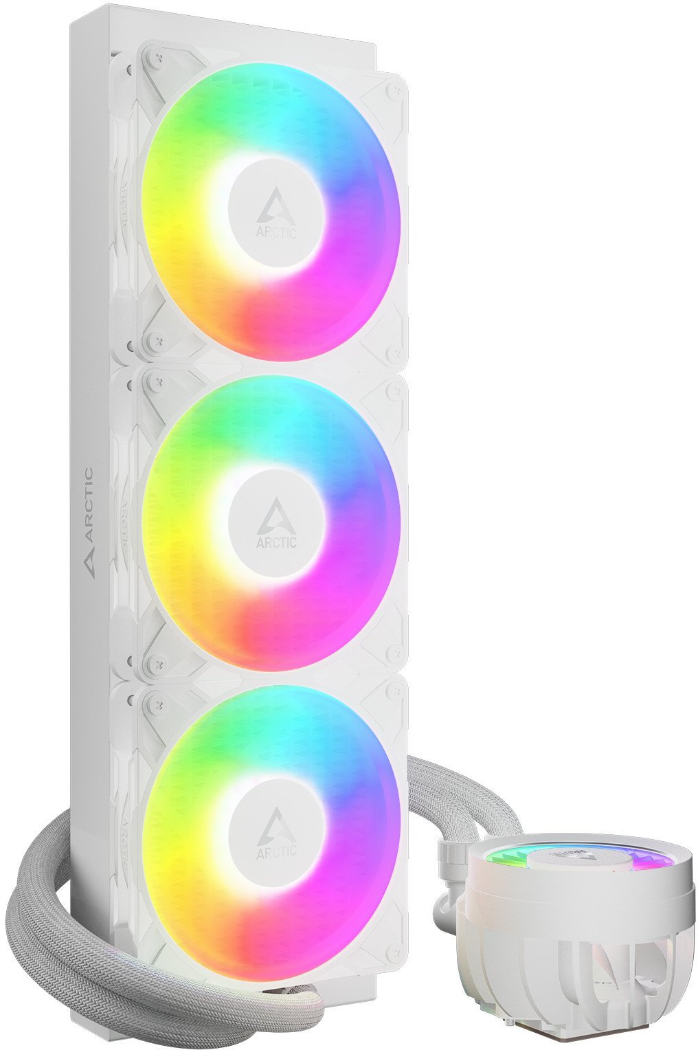 Ftohës uji CPU Arctic Liquid Freezer III Pro 360, AIO, a-RGB, i bardhë