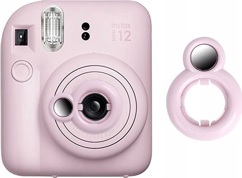 Aksesor pasqyre LoveInstant për Fujifilm Instax Mini 12, lentë për selfie, rozë