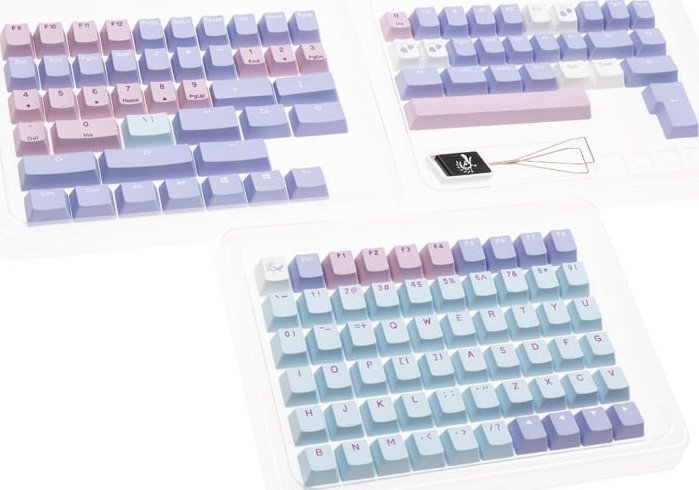 Kapakë tastiere Ducky Macaron PBT Doubleshot, 133 taste, ANSI US, shumëngjyrëshe