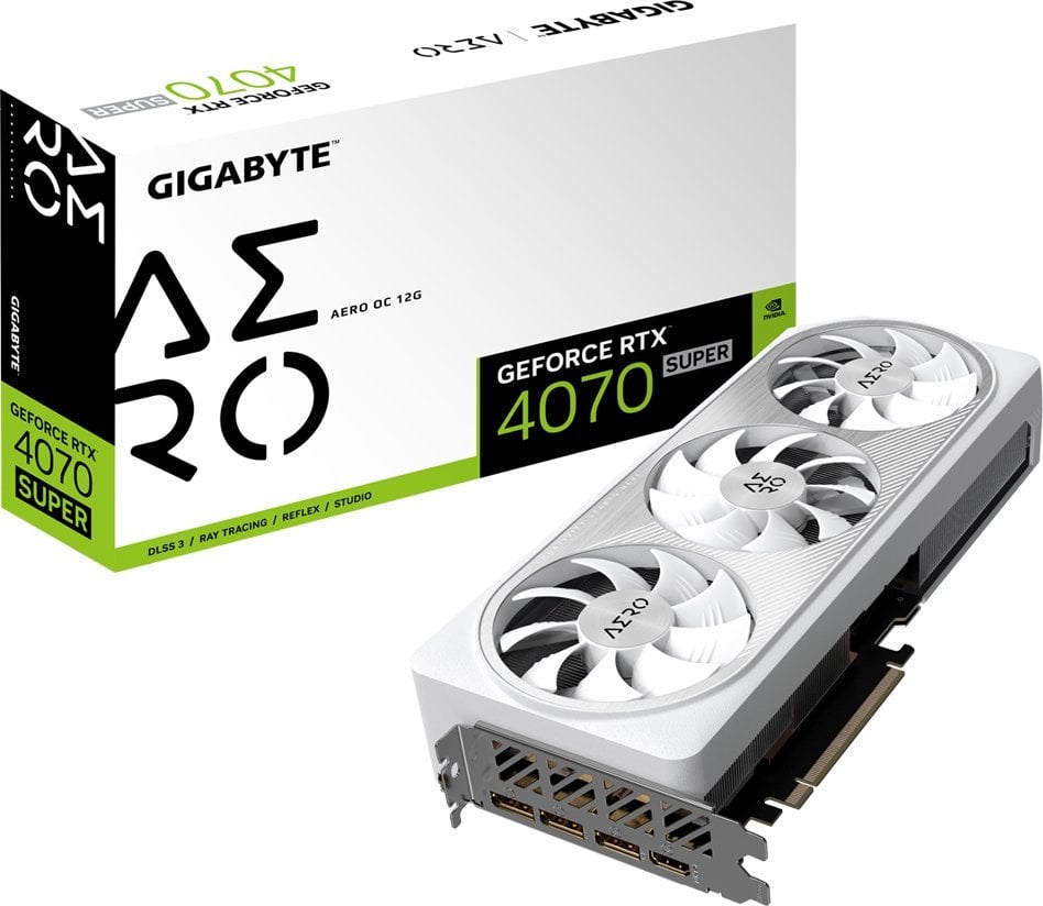 Kartelë grafike Gigabyte GeForce RTX 4070 SUPER Aero OC, 12GB GDDR6X