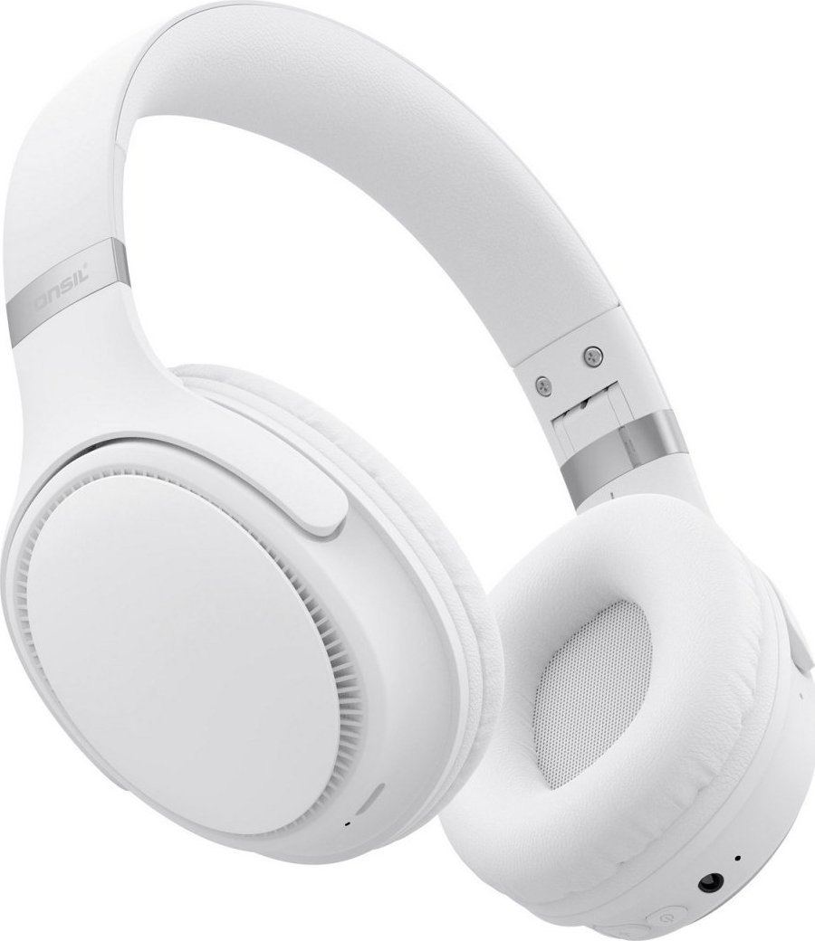 Kufje wireless mbi vesh Tonsil R35BT, Bluetooth 5.3, microSD, të bardha
