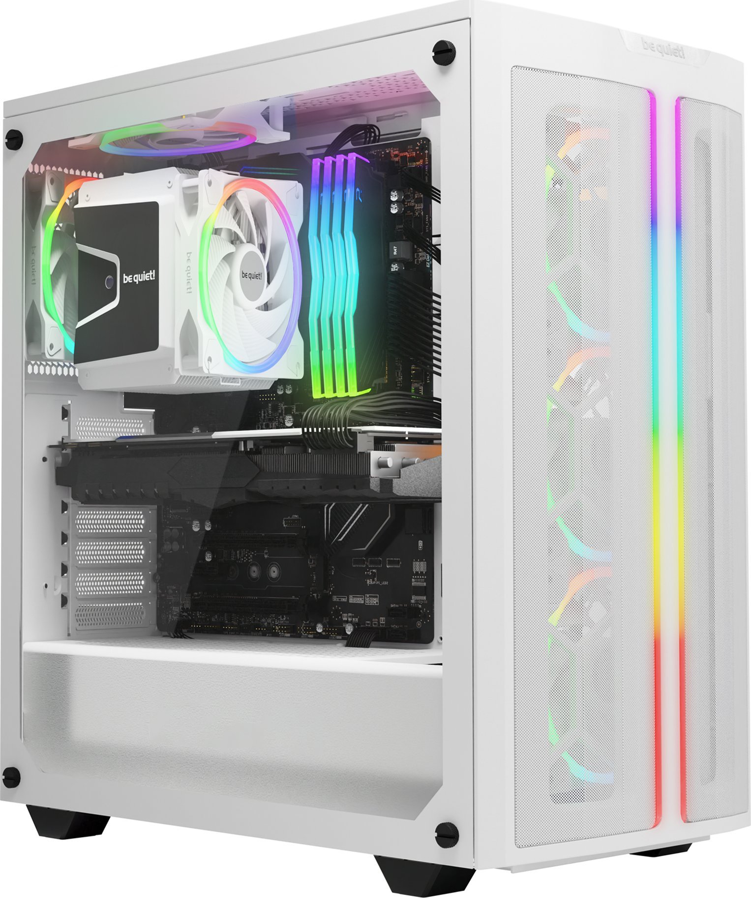 Ventilator PC be quiet! Light Wings BL101, 120mm, PWM high speed, i bardhë ARGB set 3 copë