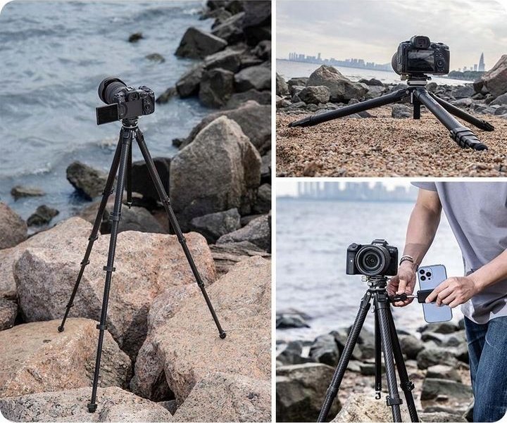 Tripod Ulanzi Carbon Fiber Travel F38, fibra karboni, Quick Release, i zi