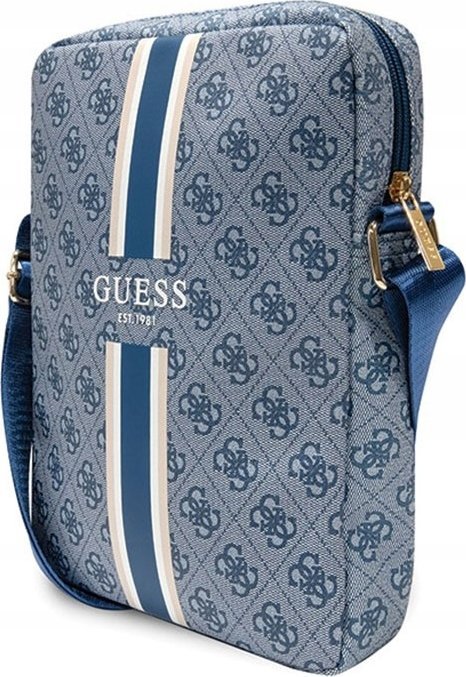 Торба за таблет Guess 4G Stripes, до 10\", еко кожа, сина