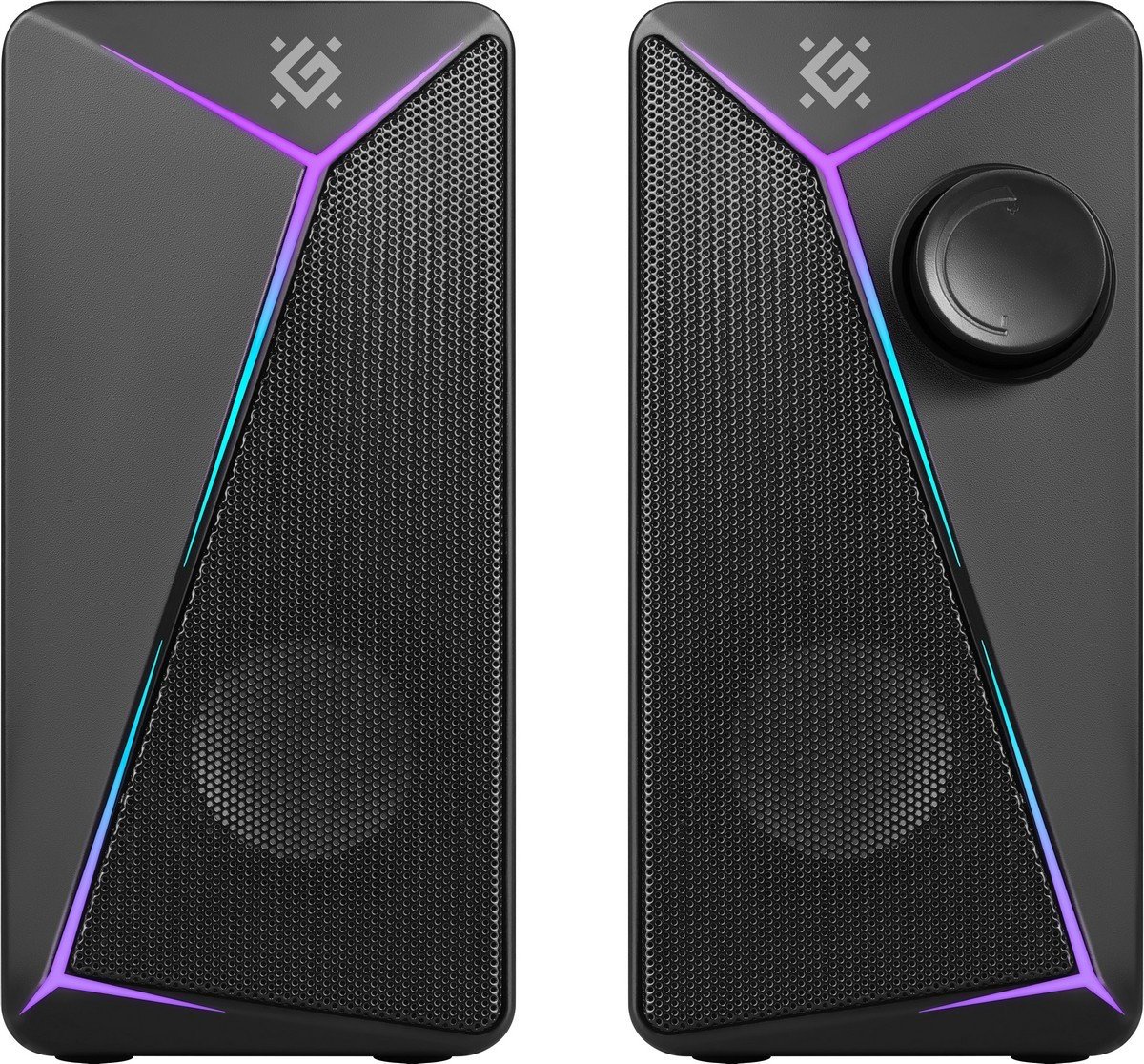 Altoparlantë për PC Defender J5 2.0, 6W, USB, me LED, të zinj