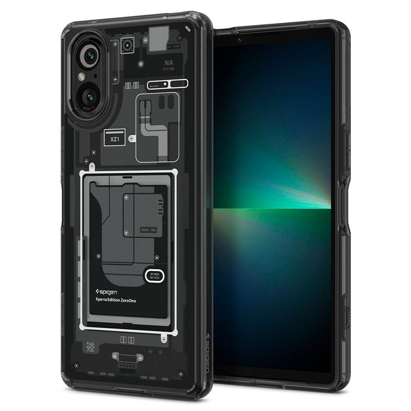 Mbrojtëse për celular Sony Xperia 5V Spigen Ultra Hybrid, e zezë