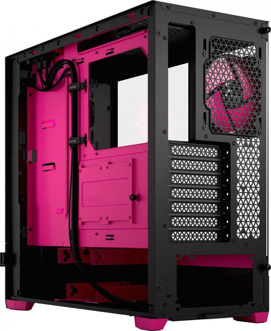Kasë Pop Air RGB TG (FD-C-POR1A-03), e zezë/rozë