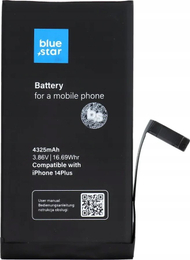 Bateri telefoni Blue Star për iPhone 14 Plus, 4325 mAh, e zezë