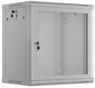 Kabinet rack Lanberg 19", 12U, 600x450mm, derë e perforuar, gri