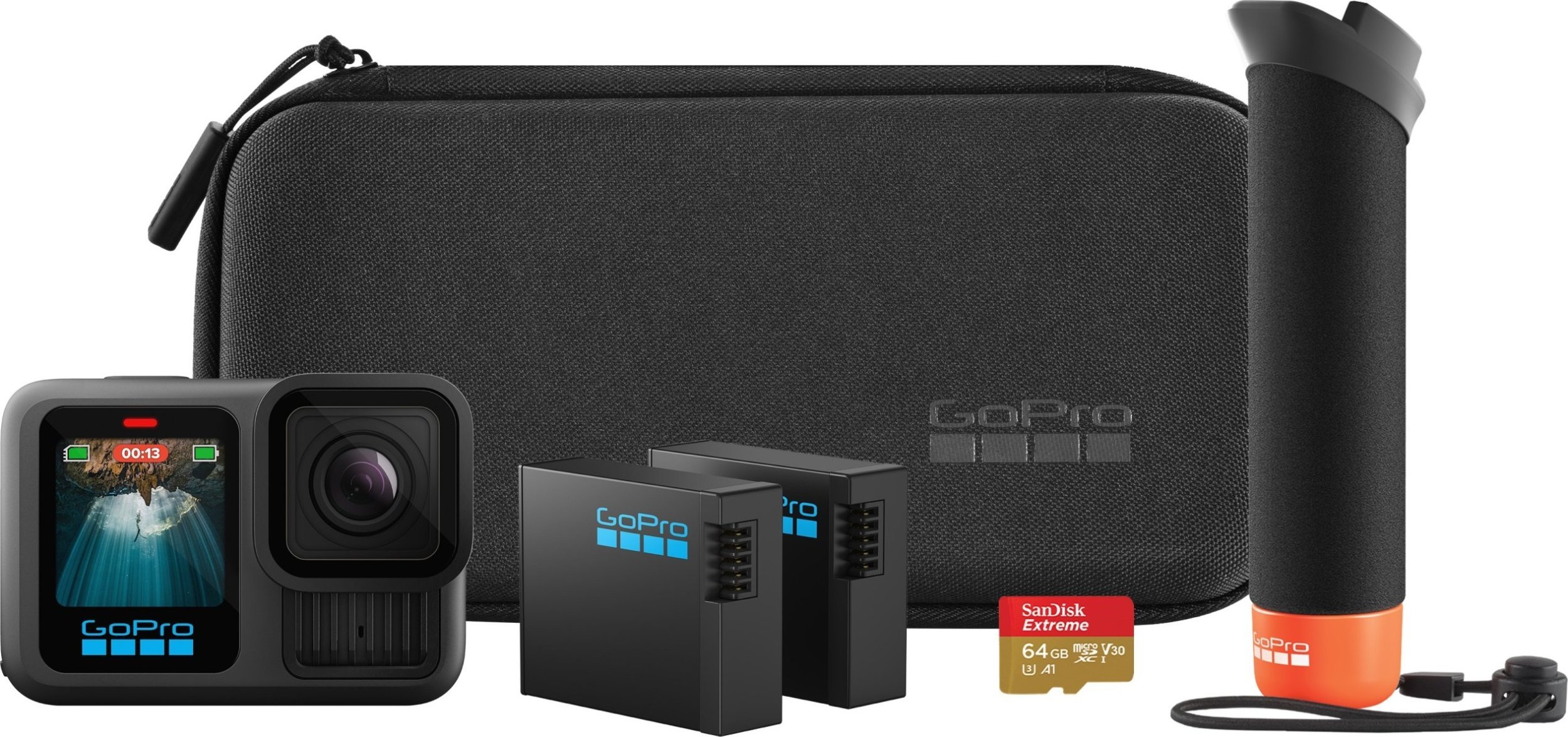 Kamerë aksion GoPro HERO13 Black, set me aksesorë, 5.3K, rezistente në ujë, e zezë