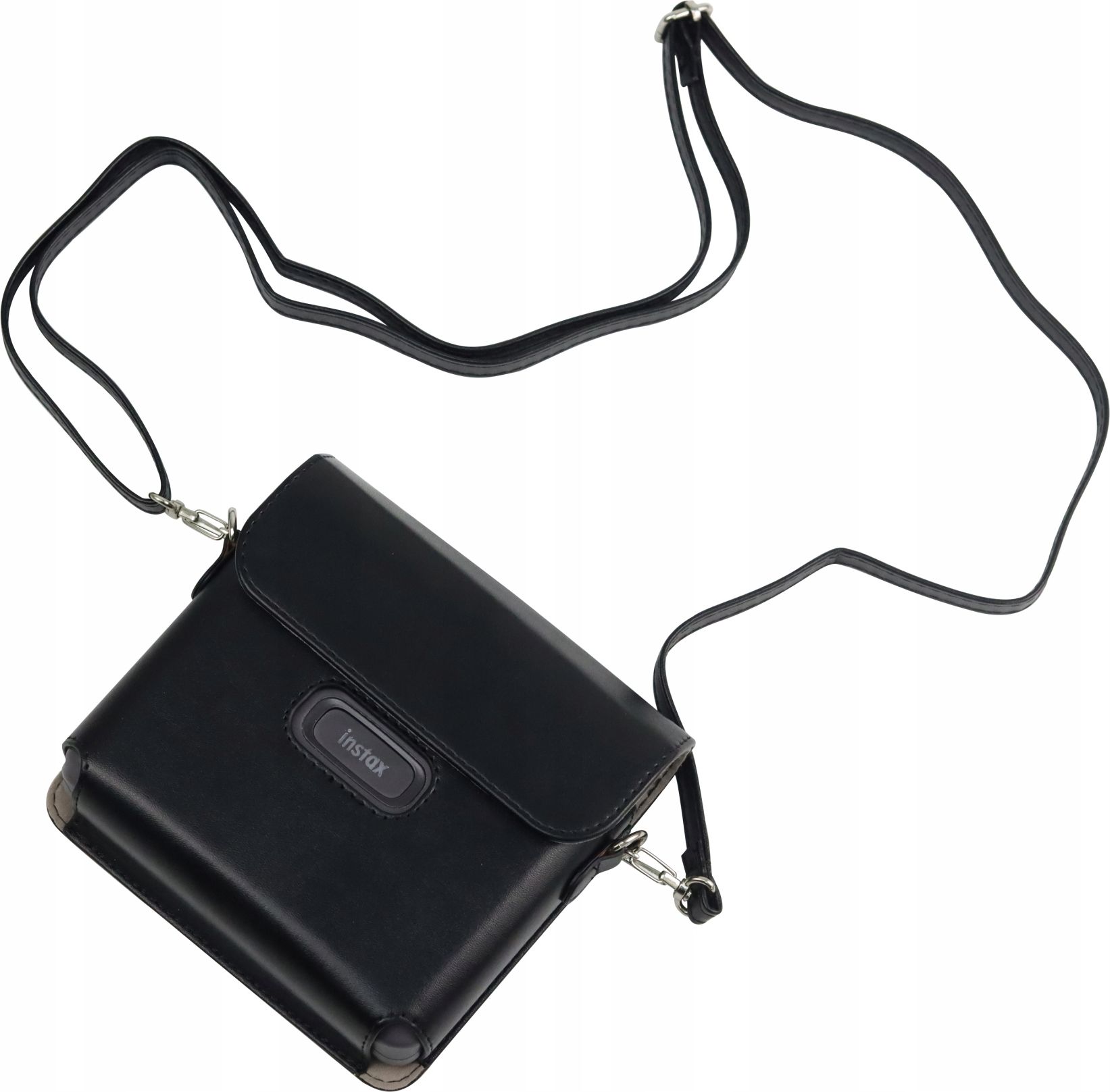 Këllëf LoveInstant për Fujifilm Instax Wide Link, lëkurë eko, me rrip, i zi
