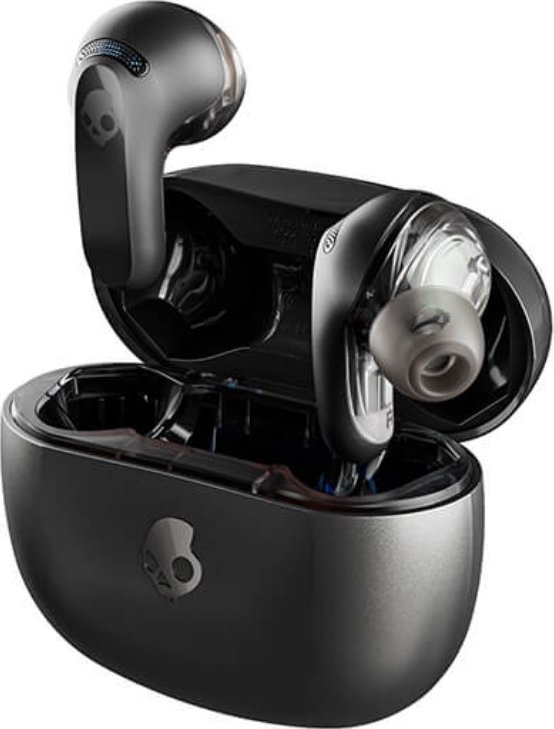 Kufje in ear Skullcandy Rail ANC, wireless, me kuti karikimi, të zeza