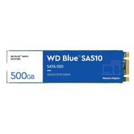 Disk SSD WD Blue SA510, M.2, 500GB, SATA III, i kaltër
