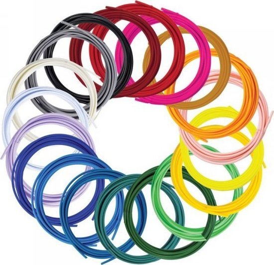 Set filamenti PLA 3Doodler Flow, 20 bobina, shumëngjyrëshe