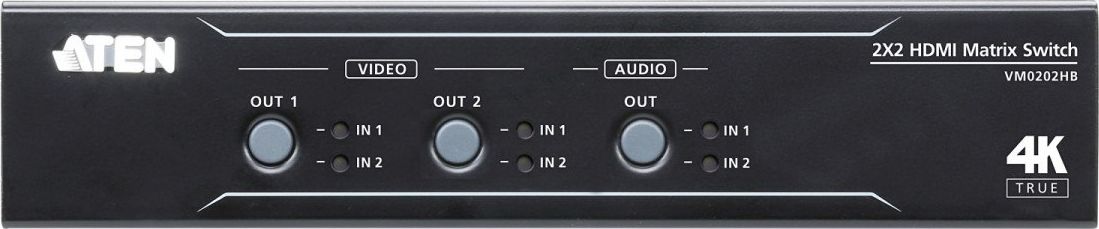 Mатричен HDMI прекинувач Aten VM0202HB, 2x2, True 4K, црн