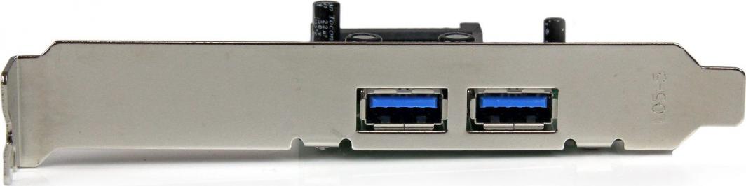 Kartë StarTech PCIe x1 controller - 2x USB 3.0, e zezë
