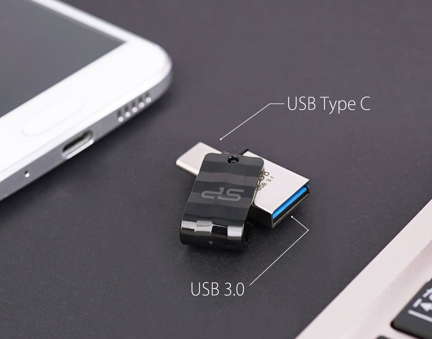 USB Silicon Power Mobile C31, 32 GB, USB Type-A / USB Type-C