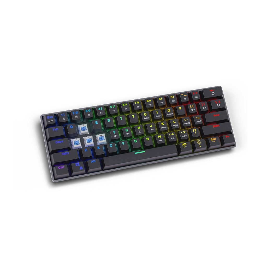 Tastierë mekanike Gaming Savio BLACKOUT, USB, Outemu Blue, RGB, e zezë