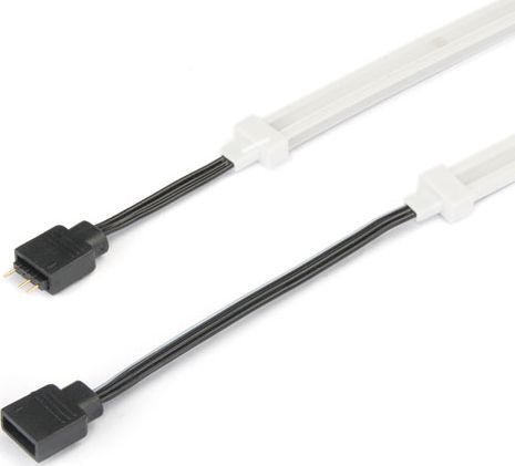 Shirita LED ARGB SilverStone LS04, të dyanshëm, set 2 copë, të bardhë