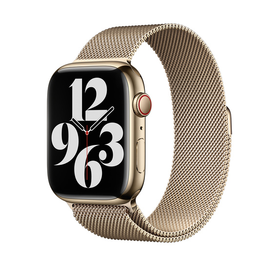 Apple Watch 45mm Band, Gold Milanese Loop