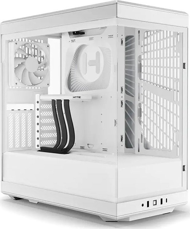 Куќиште за компјутер Hyte Y40, бело, Midi Tower