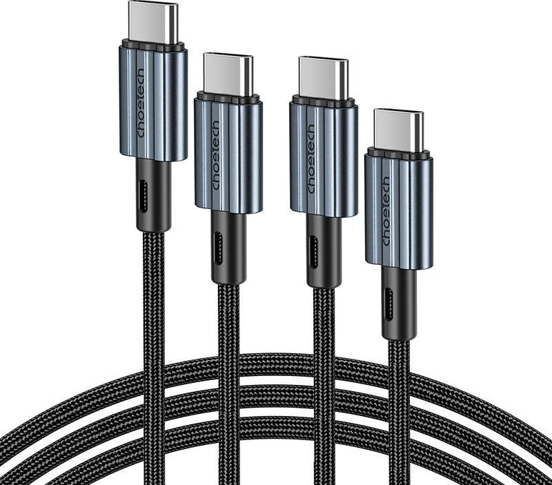 Kabllo USB Choetech XCC-1014, USB-C në USB-C, 1.2 m, 60W, e zezë