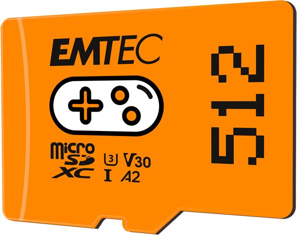 Kartë memorie Emtec ECMSDM512GXCU3G Gaming, microSD 512GB, UHS-I U3 V30, e zezë