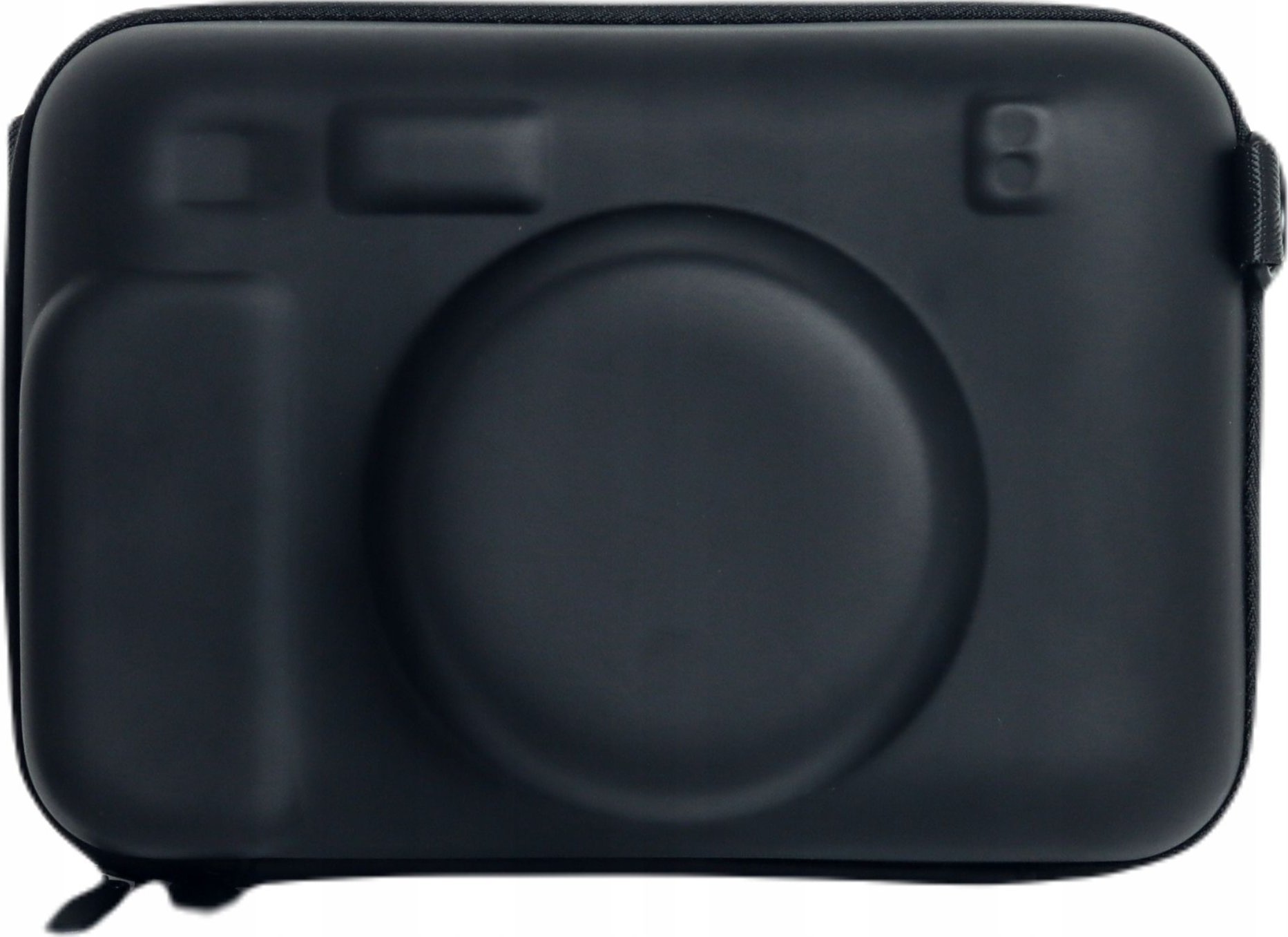 Kuti mbrojtëse e fortë për aparat Fujifilm Instax Wide 400, material PU, me rrip, e zezë