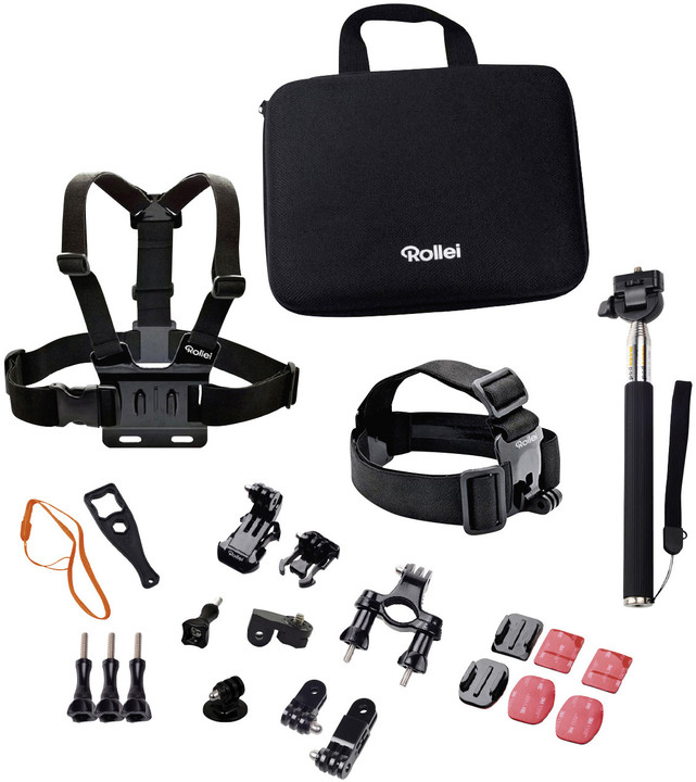Set aksesorësh Rollei për Actioncam, 23 copë