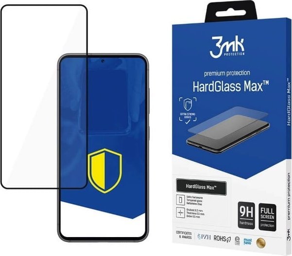 Xham mbrojtës 3MK HardGlass Max Lite për Samsung Galaxy A55 5G, transparencë e lartë, sipërfaqe oleofobike