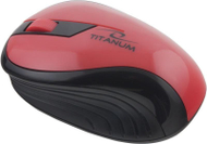 Maus Titanum TM114R, USB, 3 butona, 1000DPI, wireless, i kuq / zi
