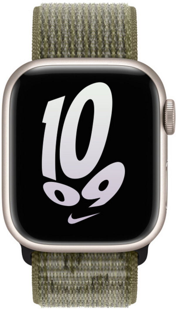 Apple Watch 41mm Nike Band, Sequoia/Pure Platinum Nike Sport Loop