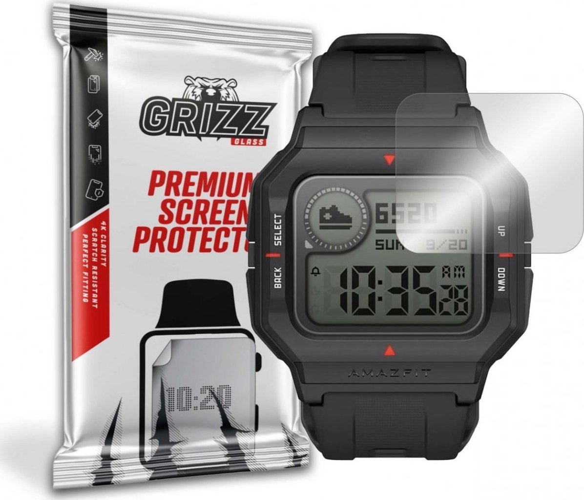 Mbrojtëse ekrani GrizzGlass Matte Film, për Amazfit Neo, set 2 copë, transparente mat