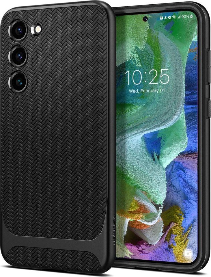 Mbulesë telefoni Spigen Neo Hybrid për Samsung Galaxy S23 Plus, TPU dhe polikarbonat, gri gunmetal