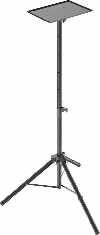 Stativ projektori Maclean MC-953, lartësi 1.1-1.8 m, çelik, i zi