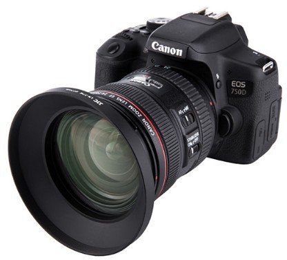 Parasole lente JJC LN-77W, 77mm, metal, e zezë