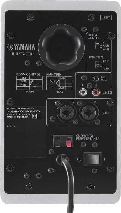 Monitorë studio Yamaha HS3 WH, 3.5", bi amp, të bardhë