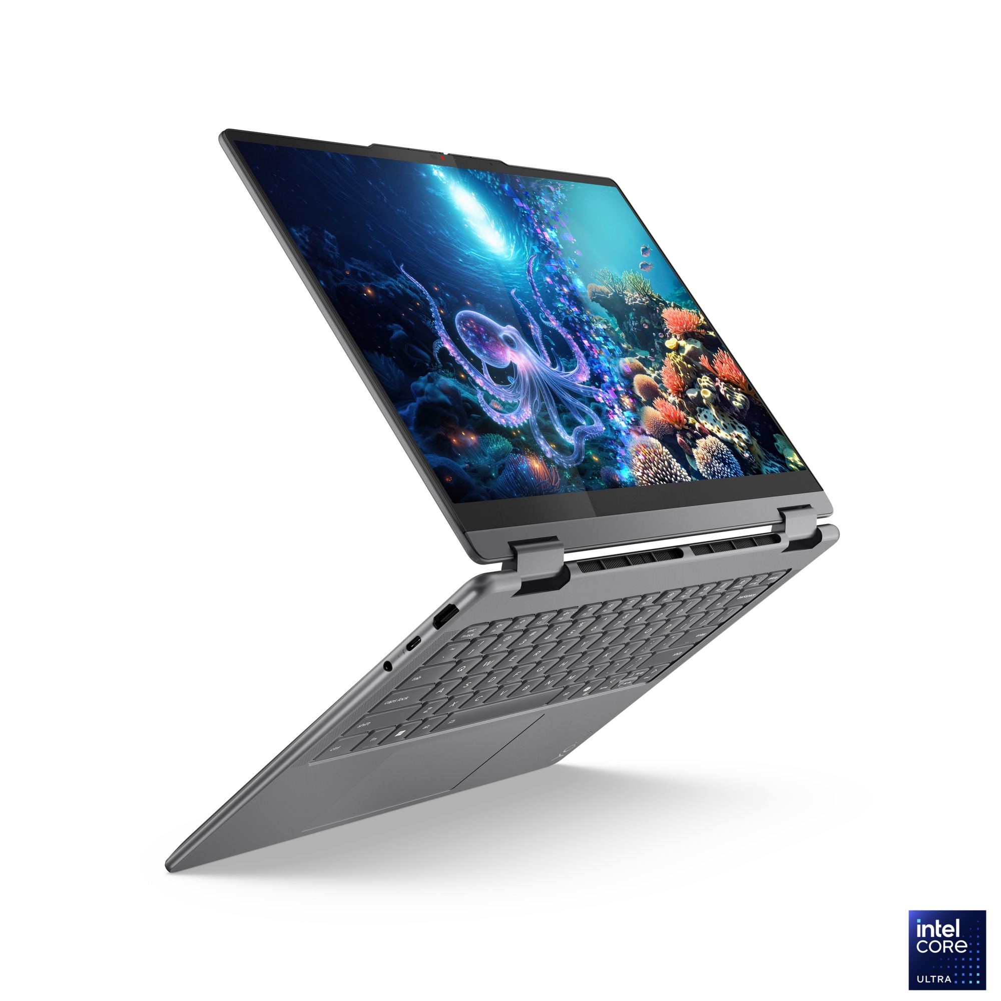 Laptop 2 në 1 Lenovo Yoga 7i 14ILL10, 14", Intel Core Ultra 7 258V, 32GB RAM, 1TB SSD, Intel Arc Graphics 140V, i hirtë