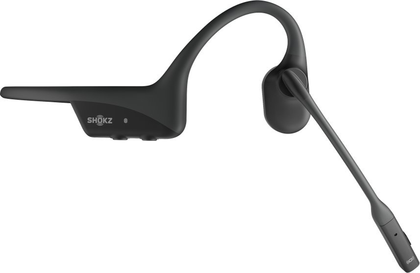 Kufje pa tela SHOKZ OpenComm2 UC, Bluetooth, anulim zhurme, të zeza