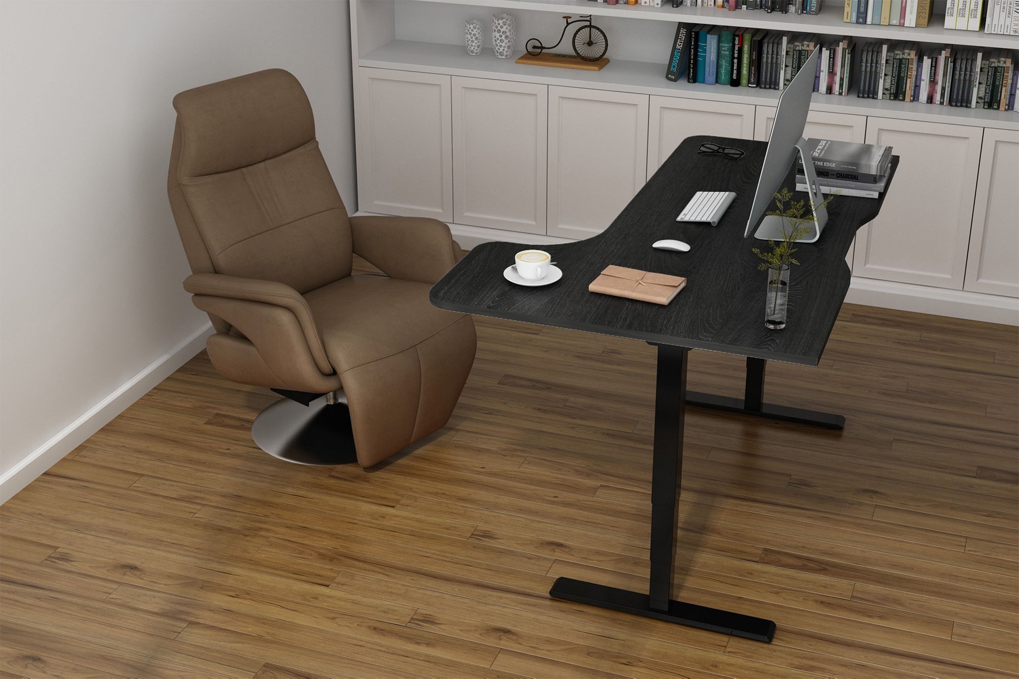 Kornizë tavoline elektrike Digitus ZUB, e rregullueshme në lartësi, deri 100 kg, e zezë