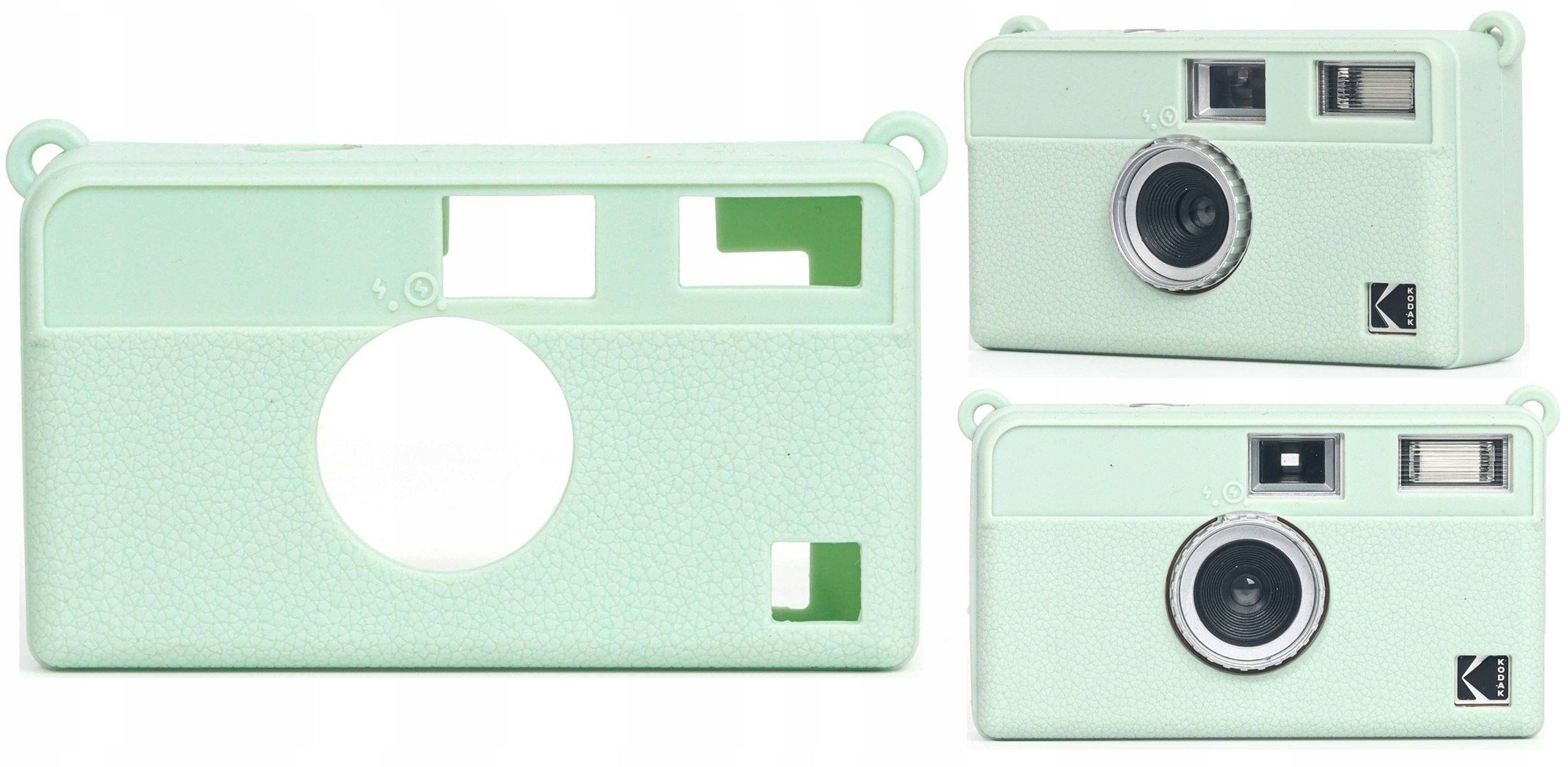 Mbrojtëse silikoni për aparat Kodak Ektar H35 H35n Ultra F9, e gjelbër