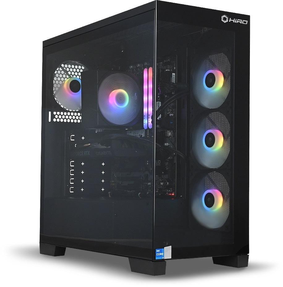 Компјутер за гејминг HIRO Aurora, AMD Ryzen 5 7600, RTX 5060 8GB, 16GB RAM, 1TB SSD, црн