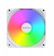 Вентилатор за куќиште PC Montech E28 ARGB, 120mm, бел